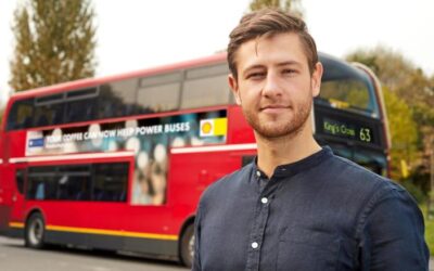 Os ônibus de Londres possuem um novo combustível:  Borra do café