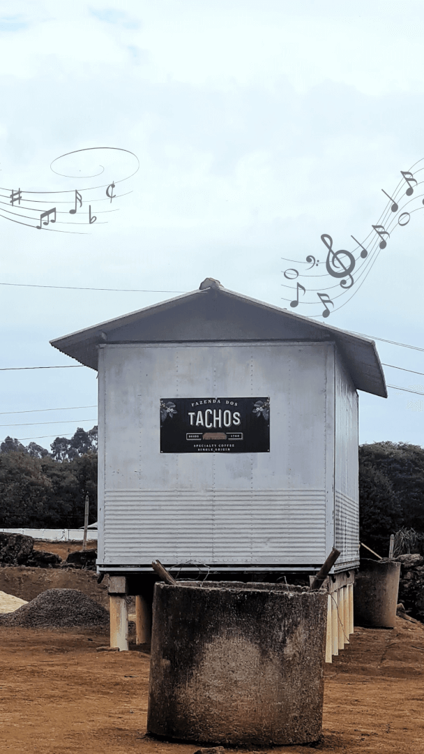 Café que descansa com música?